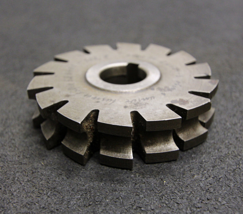 Bild des Artikels Halbrund-Formfräser-konkav-Radiusfräser-Radius-5mm---87x22x22mm-14-Spannuten