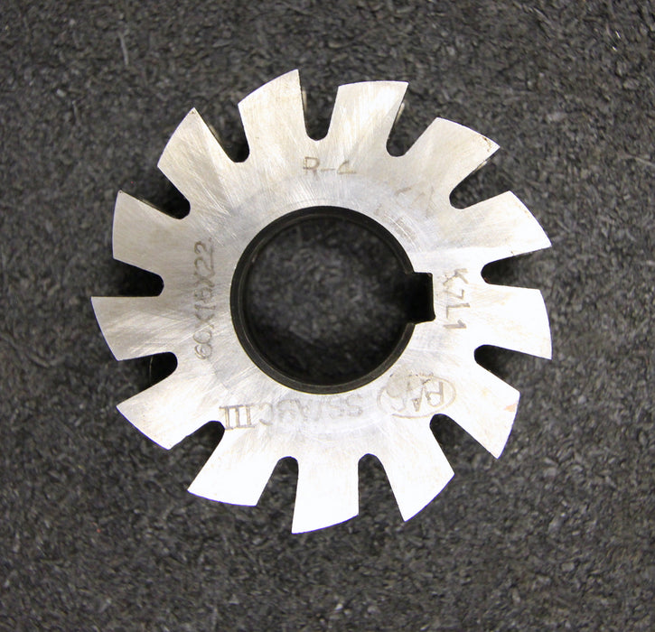 Bild des Artikels PWS-Halbrund-Formfräser-konkav-Radiusfräser-Radius-4mm---60x16x22mm-13-Spannuten