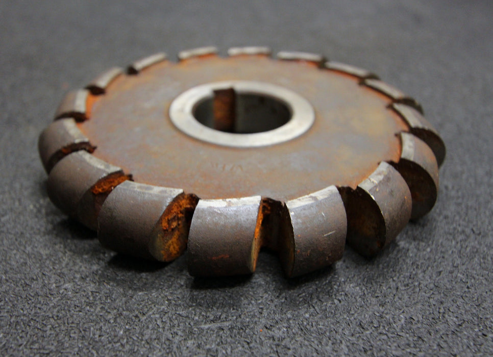 Bild des Artikels Halbrund-Formfräser-konvex-Radiusfräser-Radius-10mm---130x20x32mm-16-Spannuten