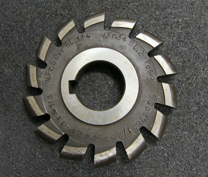 Bild des Artikels Halbrund-Formfräser-konvex-Radiusfräser-Radius-6mm-90x12x27mm-Spannuten:-14