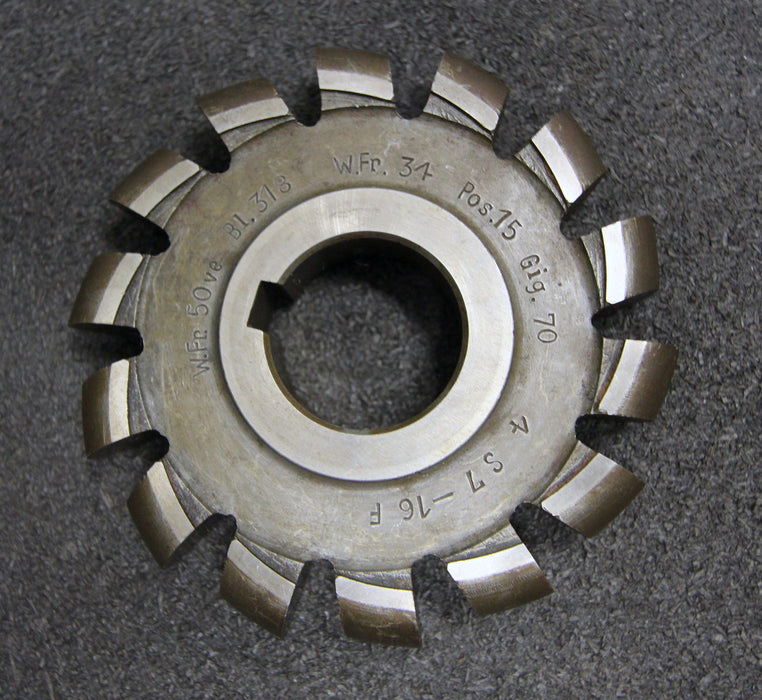 Bild des Artikels Halbrund-Formfräser-konvex-Radiusfräser-Radius-9mm-105x18x32mm-Spannuten:-14