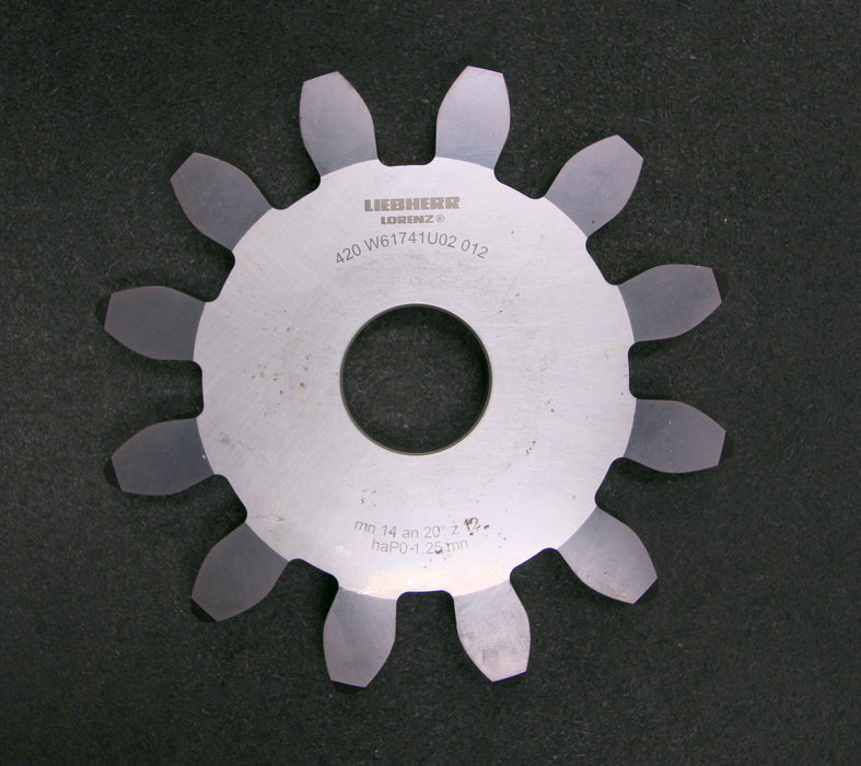 Bild des Artikels LIEBHERR-Scheibenschneidrad-gear-shaper-Normalmodul-mn=-14mm-EGW-20°-Z=12