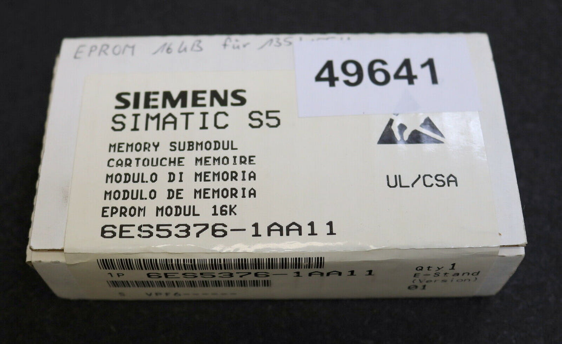 SIEMENS SIMATIC Memory Submodul 6ES5376-1AA11 unbenutzt in OVP  ! Sealed !