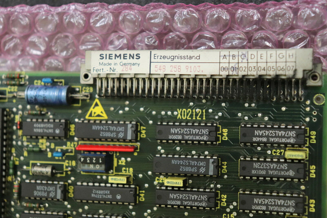 SIEMENS SINUMERIK CPU-Modul für Wälzmodul 6FX1125-8AC01 Version C gebraucht-ok