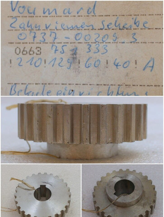 VOUMARD Zahnriemenscheibe Ident-Nr. 0737-00209.3 25Dx81Dx2 / T10