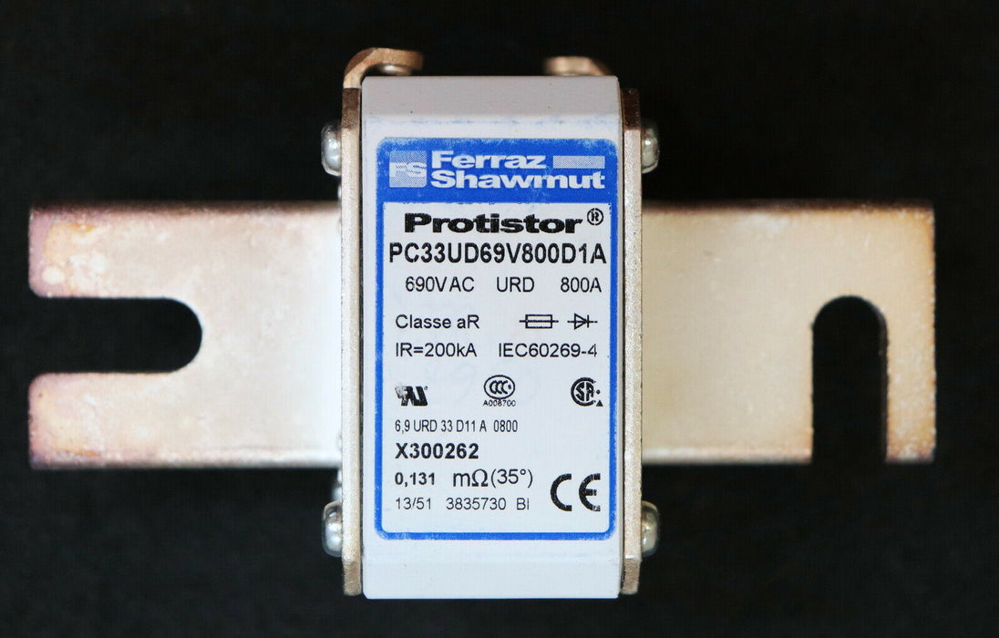 FERRAZ 3x NH-Sicherungseinsatz fuse-link PROTISTOR PC33UD69V800D1A X300262 - aR