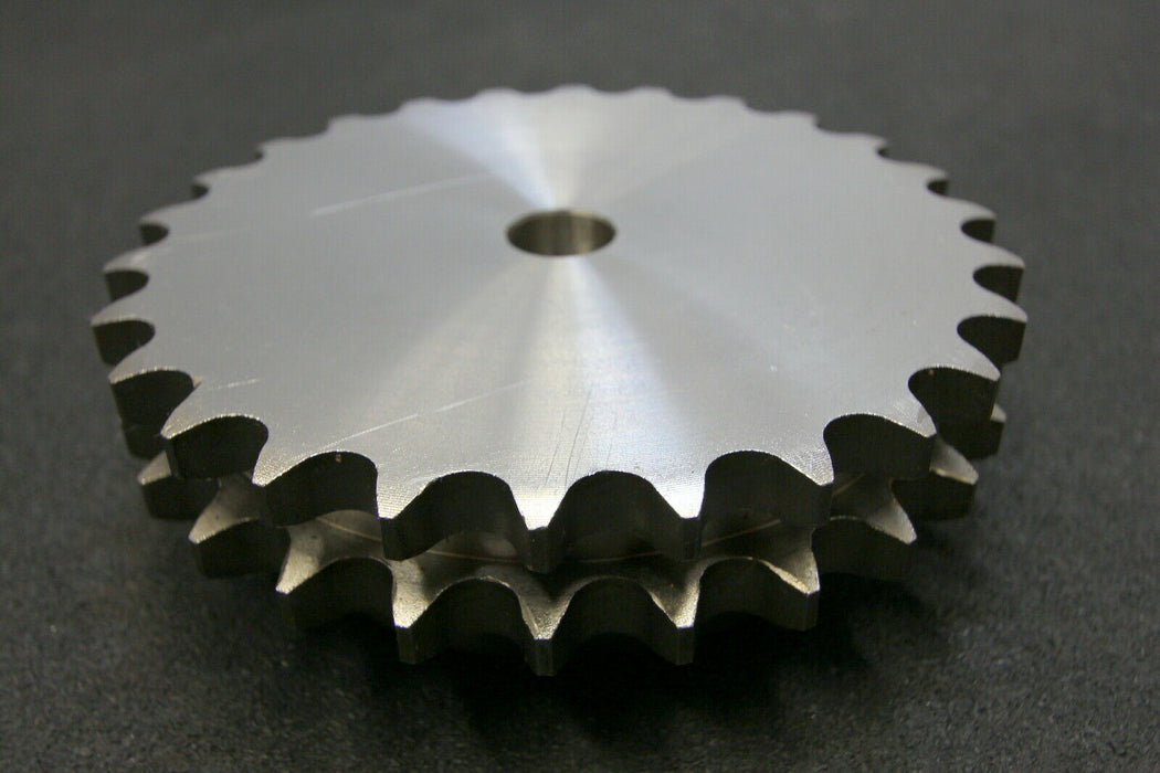 Zweifach-Kettenradscheibe mit einseitiger Nabe ZRS Teilung 3/4"x7/16" Z= 26