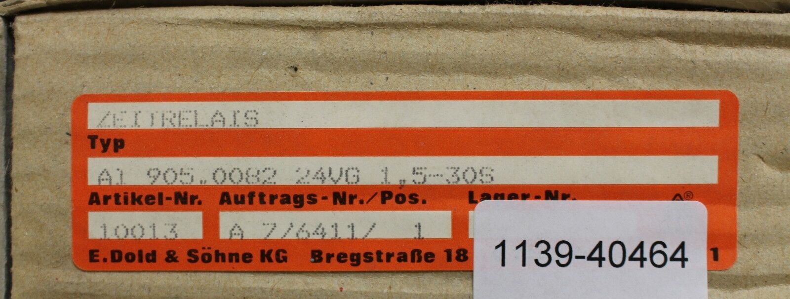 DOLD Anzugsverzögertes Zeitrelais AI 905.82 24VDC>1,5-30s Artikelnummer 0010013