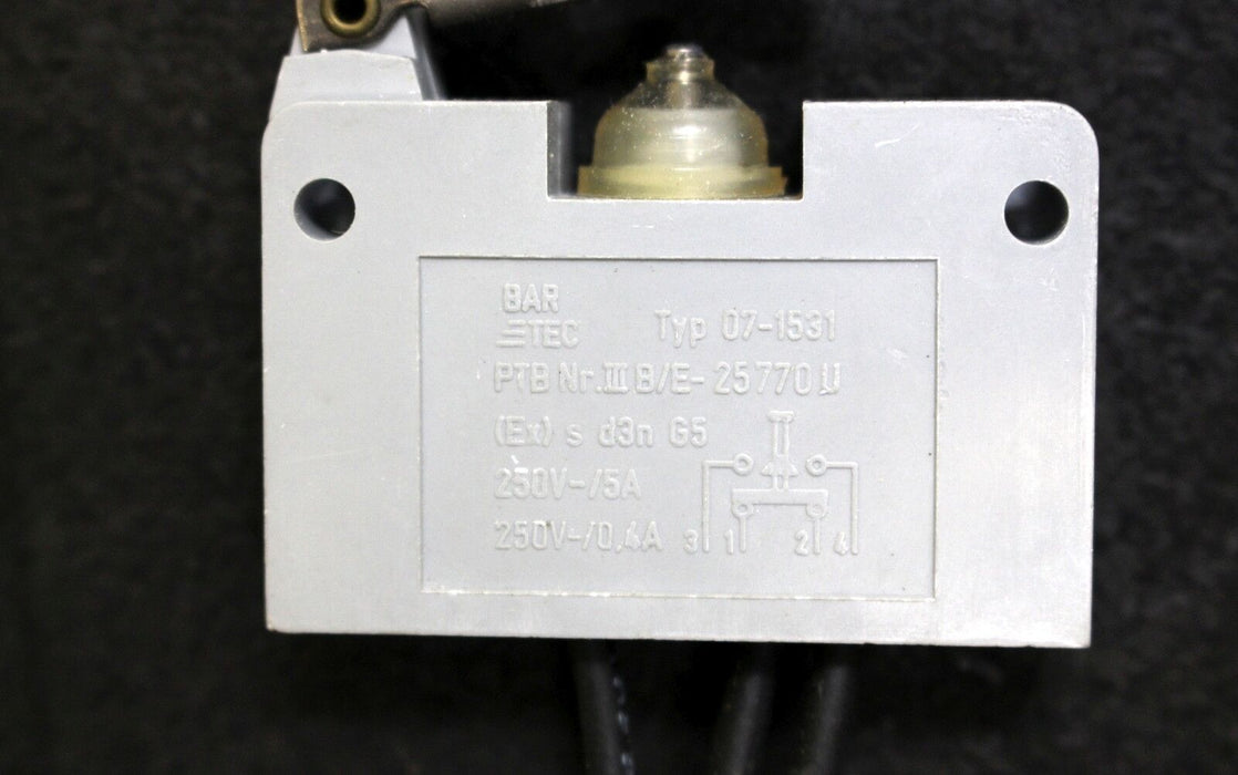 BARTEC Endlagenschalter 07-1531 EEX-geprüft 250VAC 5A 250VDC max. 80W Nr.3930