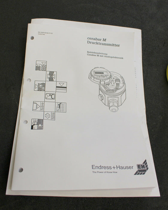 ENDRESS+HAUSER Drucktransmitter cerabar M -1…+1bar Typ PMP48-RE17H1ACEBA1