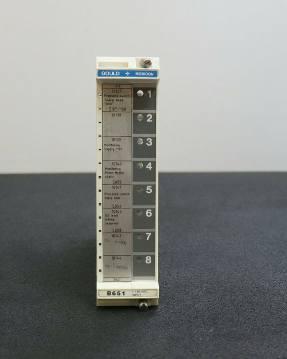 GOULD MODICON Input module B651 115VAC PCB H604 REV B 83-24 NCI FR-O