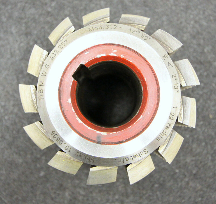 SAAZOR Stollenwälzfräser involute spline hob m = 3,2m 19°50´ EGW Ø90x90xØ32mm