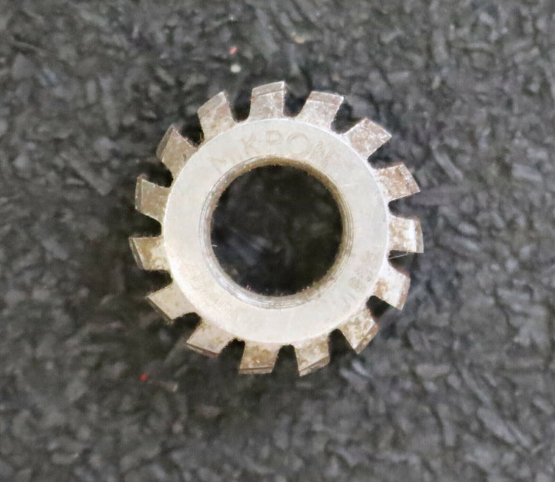 MIKRON Vollstahl-Wälzfräser No. 63986 m= 0,246 ho= 0,55 D3,97 Z14 - Ø18x7xØ8mm