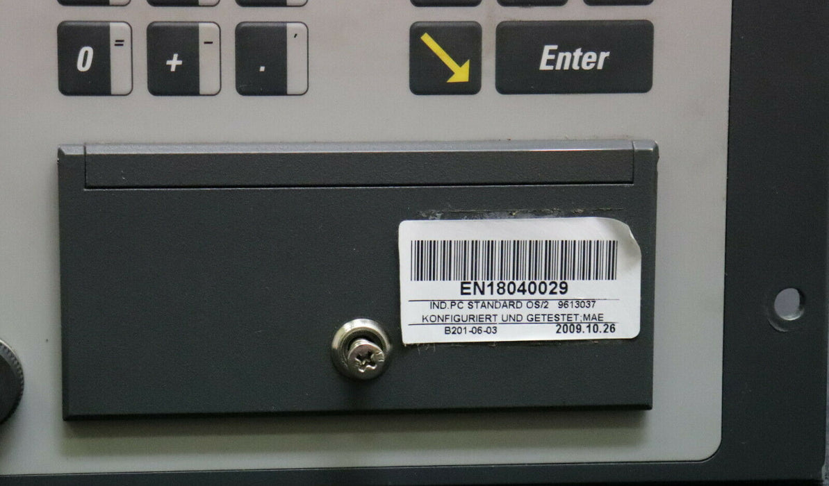 MAE / LEUKARDT Bedienpanel für MAE Richtmaschine mit Monitor Industrie-PC