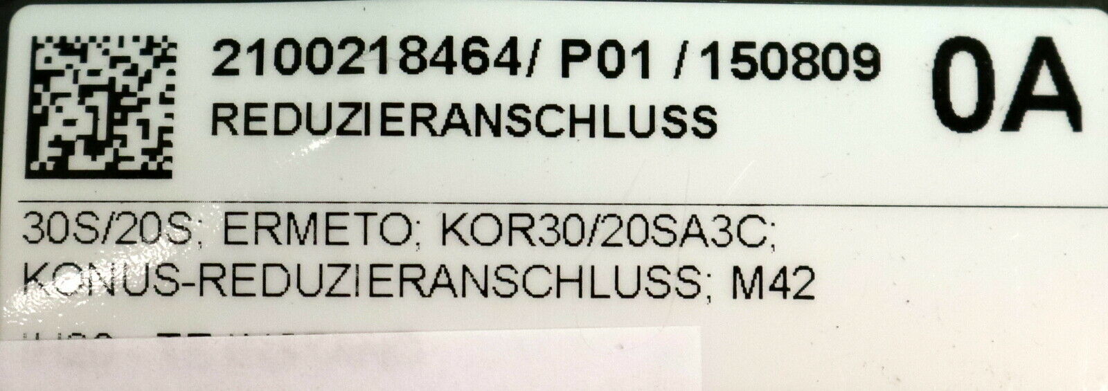 ERMETO Konus-Reduzieranschluss KOR30/20A3 30S/20S Material Stahl Mutter M42