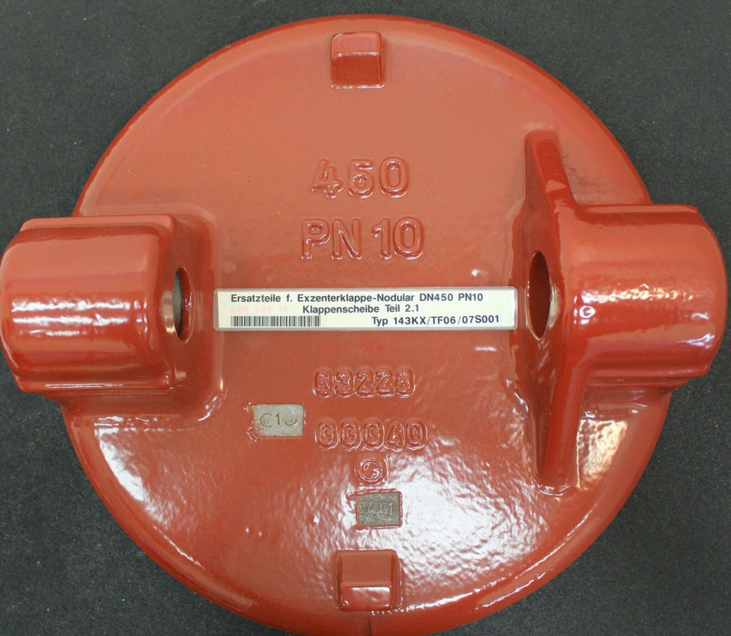 BOPP+REUTHER Klappenscheibe Typ EKN für Exzenterklappe Nodular DN450 PN10-T