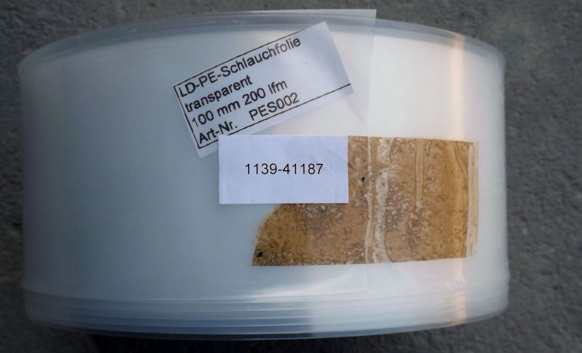 LD-PE 1 Rolle Schlauchfolie transparent 100mmx200m Art-Nr.:PES002