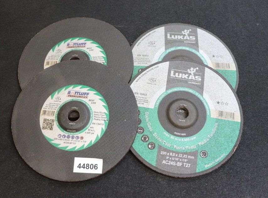 LUKAS oder ROTTLUFF 4 Stück Profi Schruppscheiben AC24S-BF27 Stein+Stahlguss