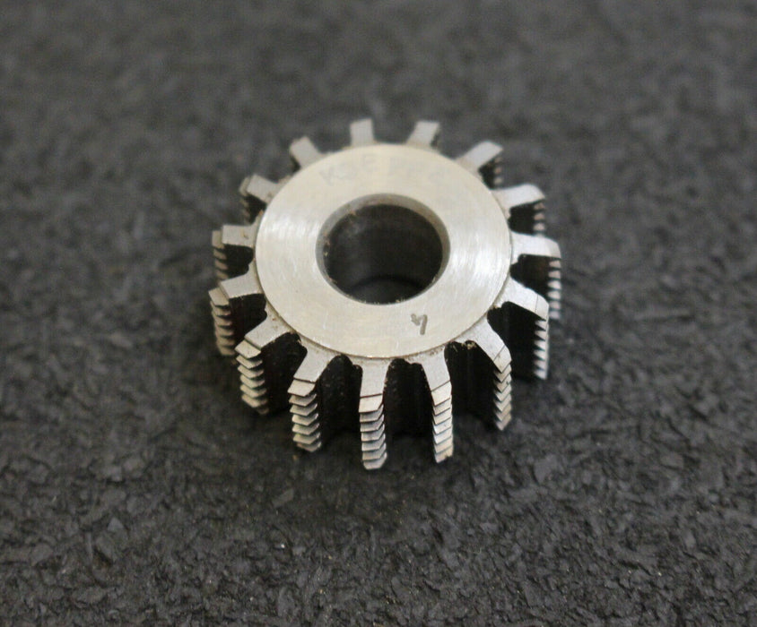 KÖPFER Vollstahl-Wälzfräser m= 0,4mm 20° EGW U2 1gg. rechts 15 Spannuten