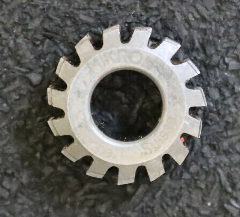 MIKRON Vollstahl-Wälzfräser No. 63986 m= 0,246 ho= 0,55 Abmessungen Ø18x7xØ8mm