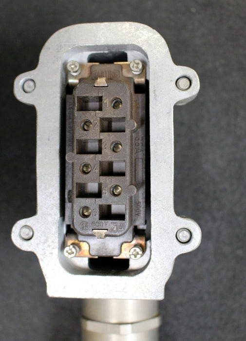 HARTING 6-poliger Stecker - male - komplett 35A 500V mit HAN 6 HSB-bu - 1 Stück