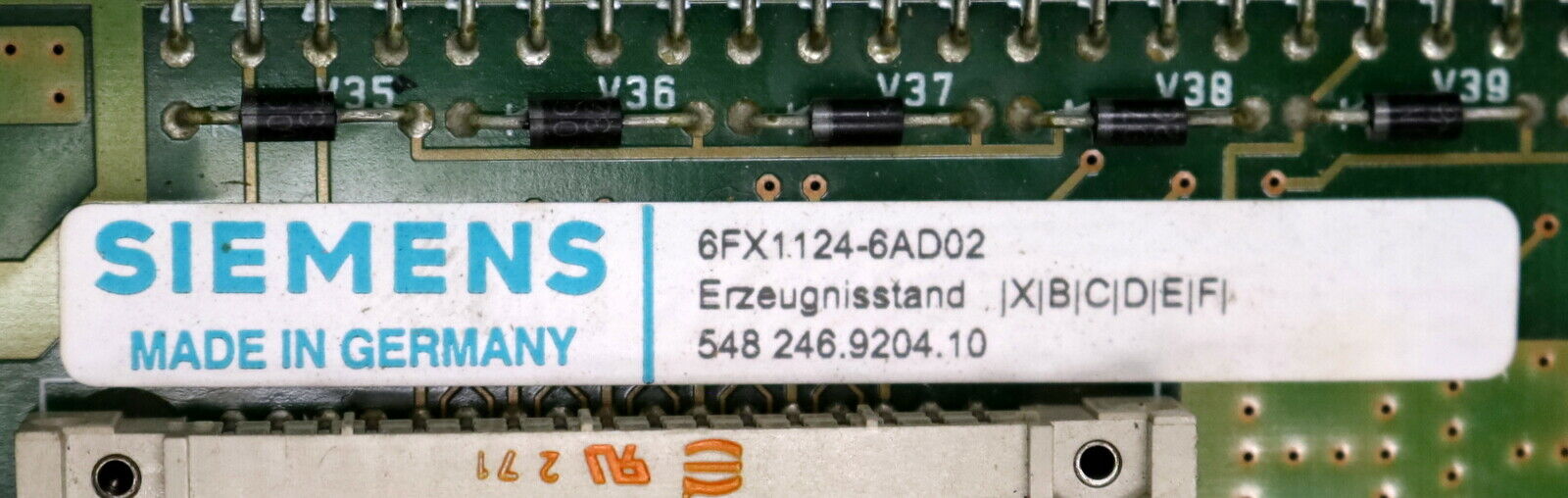 SIEMENS SINUMERIK FBG Ein-/Ausgabekarte 64E 6FX1124-6AD02 5482469204.10