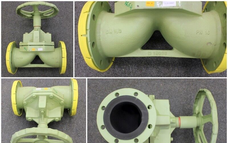 KSB Membranventil SISTO16 - DN150 - PN16 - GGG40.3 mit Hartgummiauskleidung