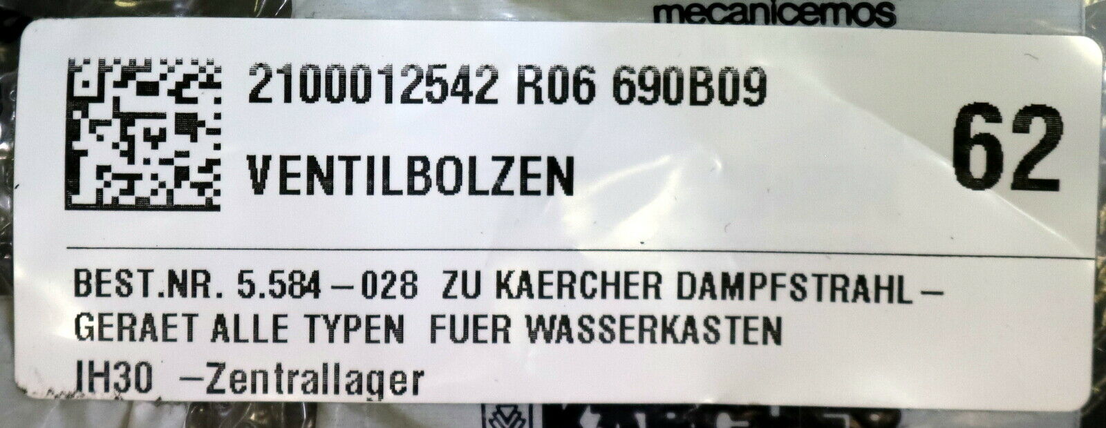 KÄRCHER 4 Stück Ventilbolzen 5.584-028.0 - unbenutzt