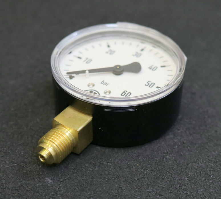 RIEGLER Manometer pressure gauge 0-60bar senkrecht Anschlussgewinde R1/4“