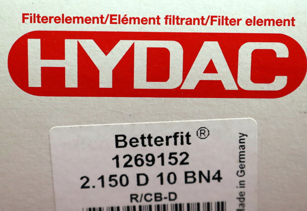 HYDAC BETAFIT Leitungsfilter Filtereinsatz Art.Nr. 1269152 2.150 D 10 BN4