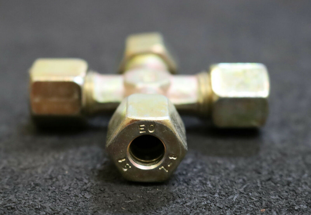 ERMETO 4x Kreuzverschraubung K08-ZL AußenØ 8mm PN315 Stahl verzinkt unbenutzt