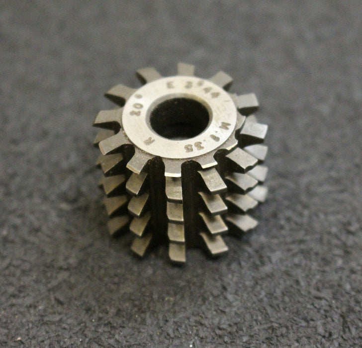 KÖPFER Vollstahl-Wälzfräser m= 1,35mm 20° EGW 1gg. rechts 12 Spannuten