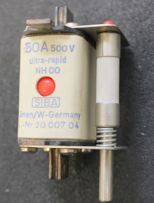 SIBA NH-Sicherungseinsatz Type 2000704.50 - mit Signalmelder - 500V - 50A - 1Stk
