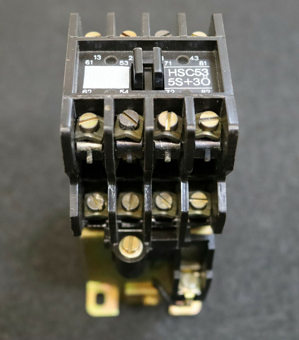 BBC Hilfsschütz HSC 53 Spulenspannung 220VDC GHH1326806V05S 3Ö unbenutzt in OVP