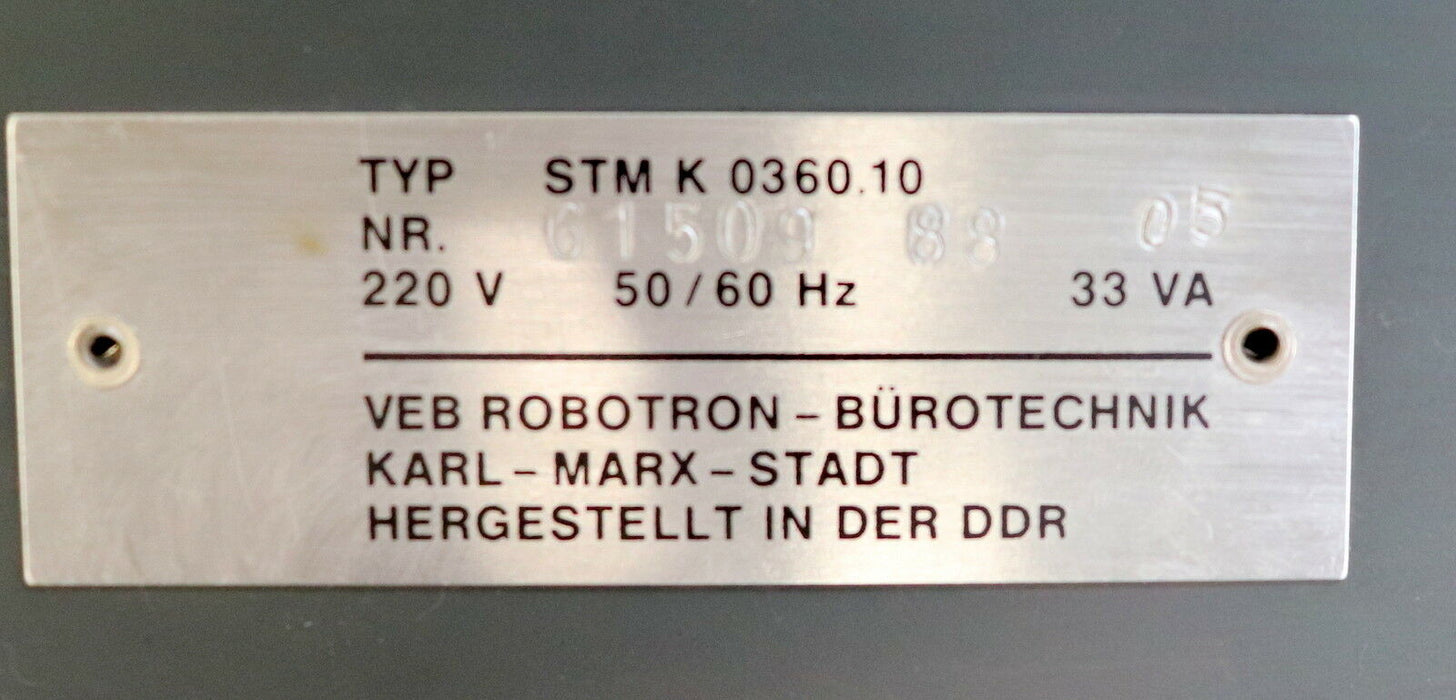 VEB ROBOTRON Stromversorgungsmodul STM K 0360.10 Leistungsaufnahme 33VA 220VAC