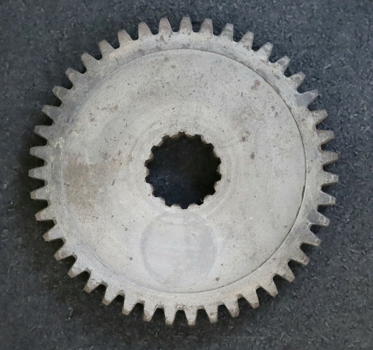 DEMAG Zahnrad Außenverzahnung Z=43 Breite 18mm m=2,25mm + Innenverzahnung Z=14