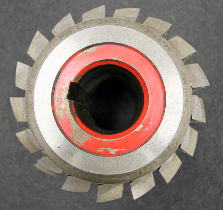 SAAZOR Stollenwälzfräser involute spline hob m= 4,5mm 19°45´ EGW Ø150x140xØ50mm