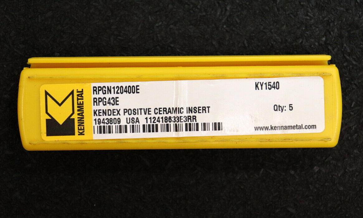 KENNAMETAL 7 Stück Wendeplatten RPGN120400E KY1540 RPG43E - unbenutzt