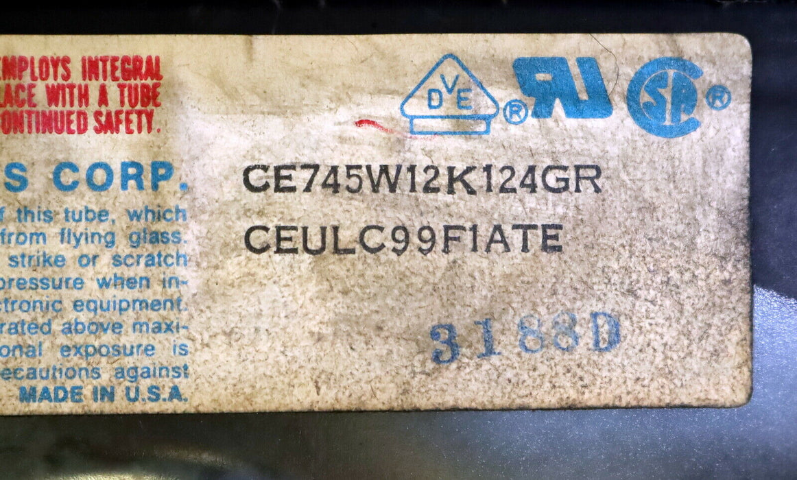 IBH / UNIPO /KLINGELNBERG / DR. WIENER 12" Diplay Monitor 12"-CRT H 5.3.004