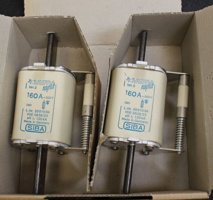 SIBA NH-Sicherungseinsatz 160A - 500VAC - Gr. 2 - Nr. 47890 / 2001004 - 2Stück