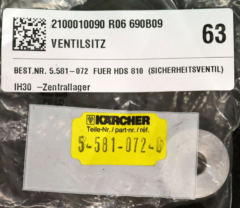 KÄRCHER Ventilsitz 5.581-072.0 - unbenutzt in OVP