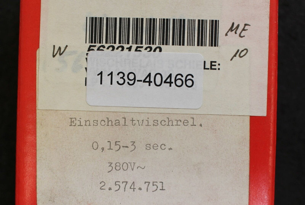 SCHIELE Einschaltwischrelais VWN 380VAC 6A Art.Nr. 2.574.751 0,15-3s
