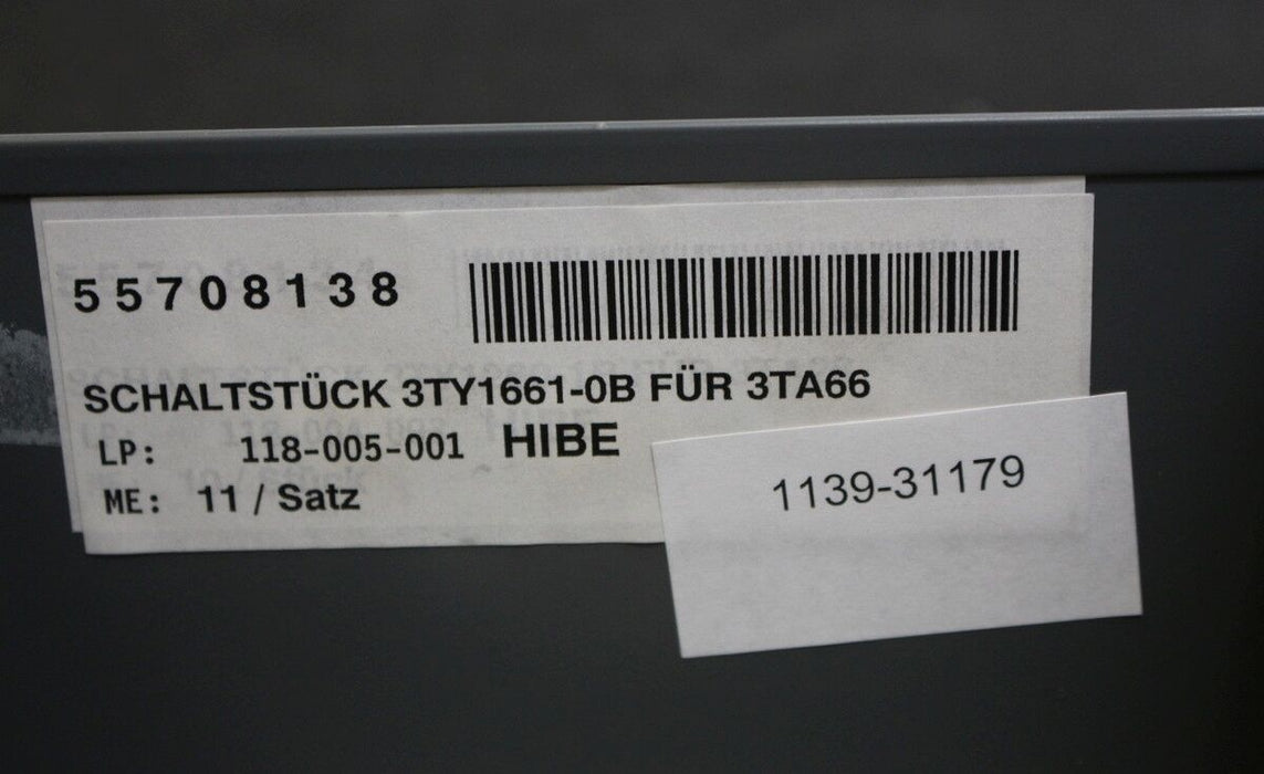 SIEMENS Schaltstück 3TY1661-0B - für Schütz 3TA66 - 1 Satz
