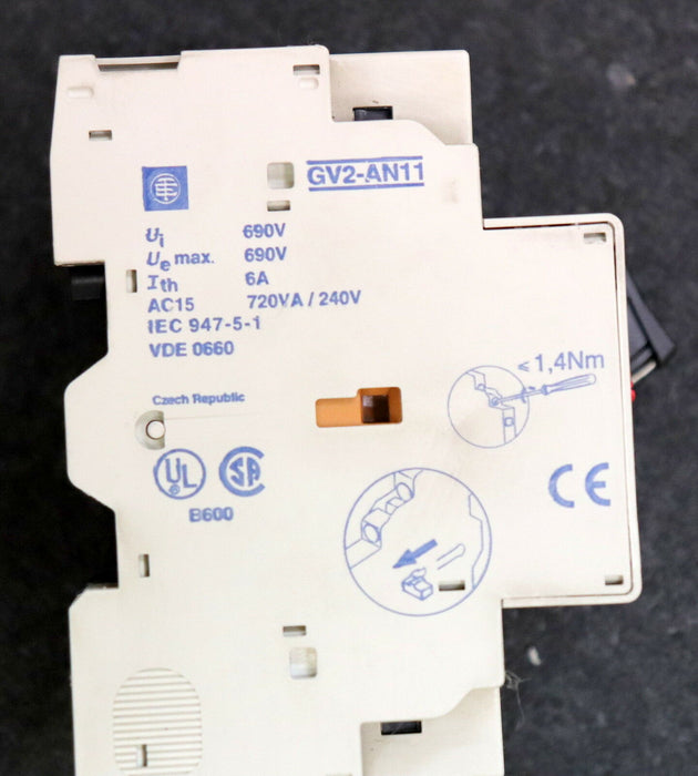 TELEMECANIQUE Motorschutzschalter GV2-M07 1,6-2,5A Ue=690V 50/60Hz Uimp=6kV