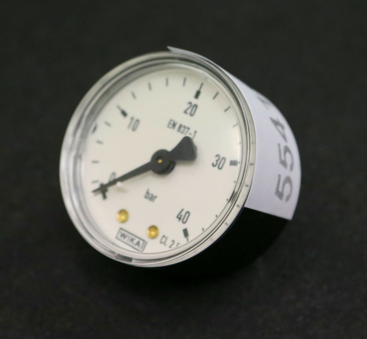 WIKA Manometer pressure gauge 0-40bar waagrecht Anschlussgewinde G1/4“