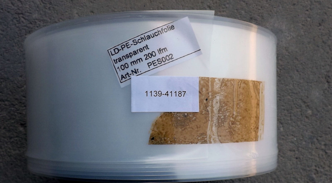 LD-PE 1 Rolle Schlauchfolie transparent 100mmx200m Art-Nr.:PES002