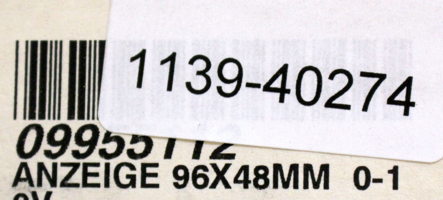 HARTMANN & BRAUN Drehspulanzeiger 0-10V Anzeige 96x48mm H 144P Mat.-Nr. 09955112