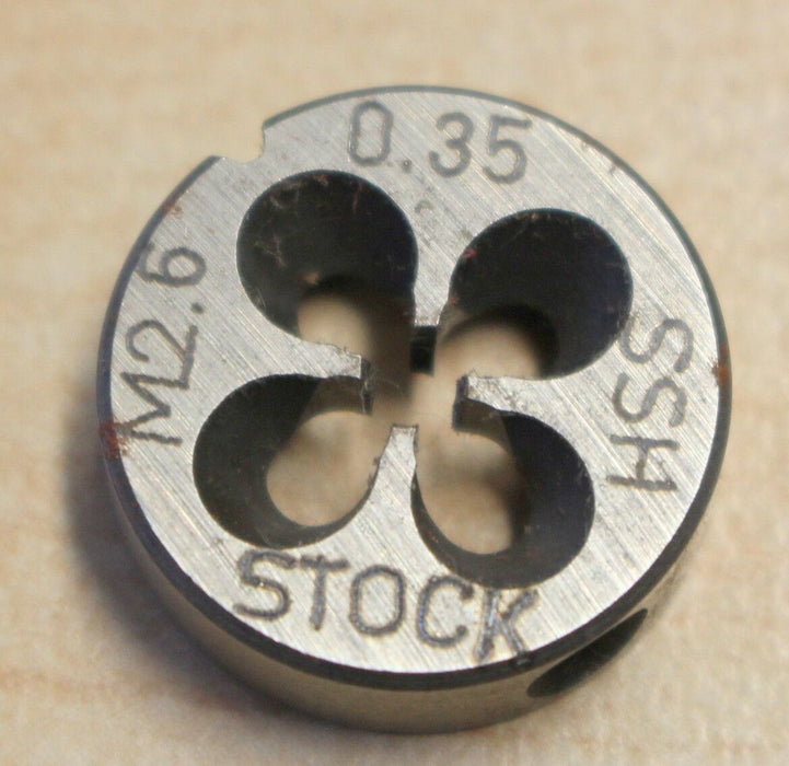STOCK Schneideisen M 2,6x0,35 - Regelgewinde - 5 Stück