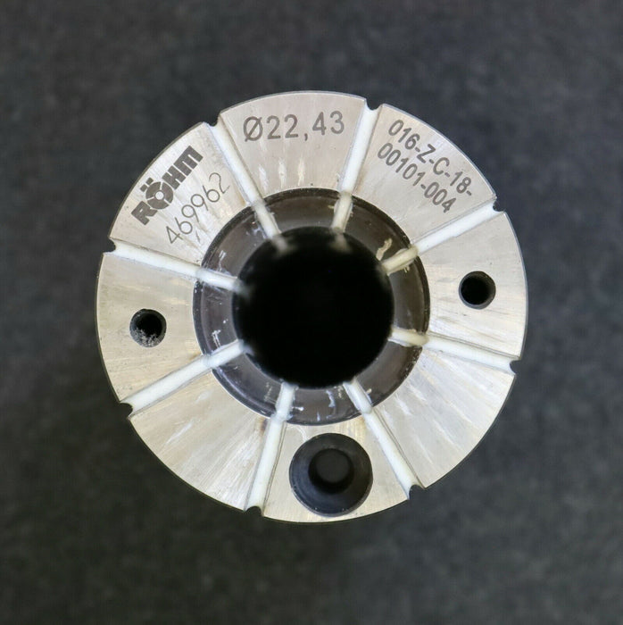 RÖHM Spannkopf Ø22,43mm 469962 zylindrisch glatt 016-Z-C-18-00101-016 abgesetzt