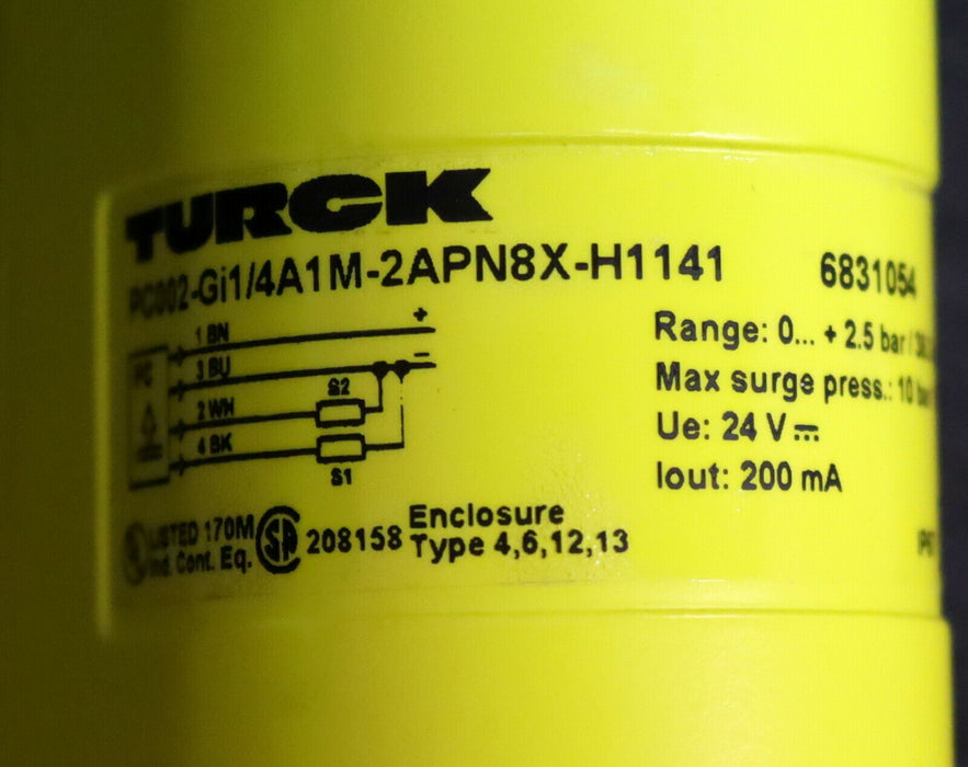 TURCK Druckwächter Pressure control PC002-Gi1/4A1M-2APN8X-H1141 Nr. 6831054